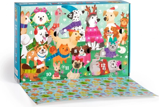 Set Puzzle Calendar pentru Crăciun 12 bucăți