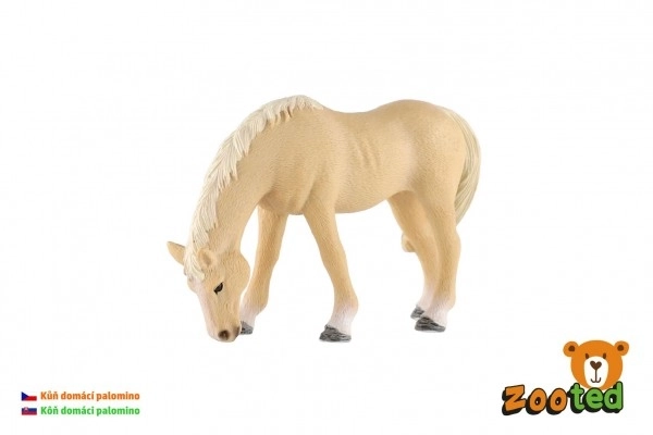 Cal încântător palomino de 13cm din plastic