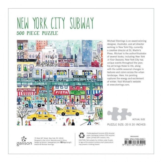 Puzzle Galison New York iarna 500 piese