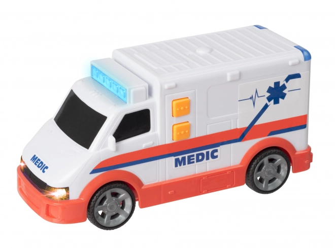 Ambulanță cu efecte luminoase și sonore 16 cm TEAMSTERZ