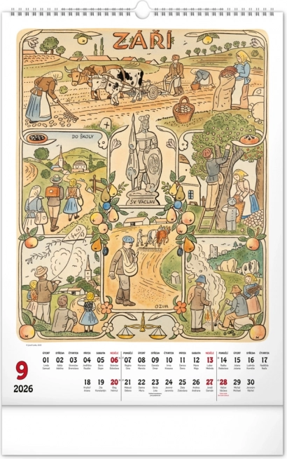 Calendar de perete Josef Lada 2026