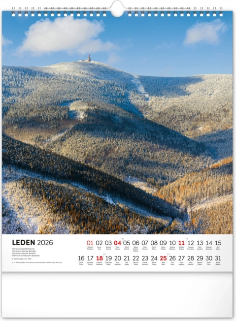 Calendar de perete Plimbări prin peisajele Moraviei 2026