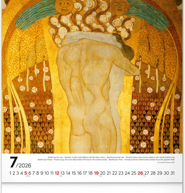 Calendar de perete Gustav Klimt 2026