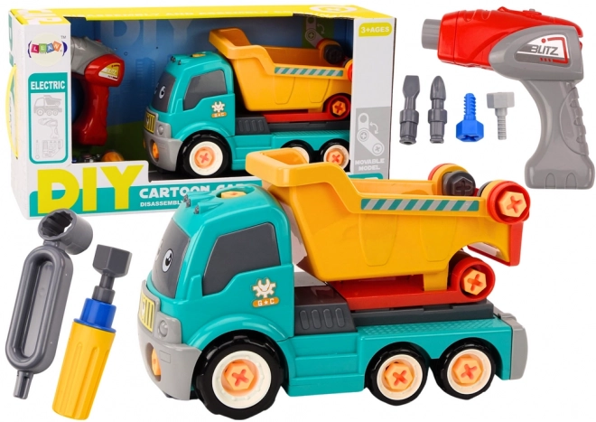 Camion colorat dezasamblabil pentru bricolaj