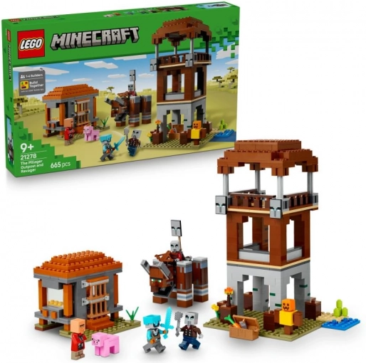 lego minecraft ascunzătoarea prădătorilor și a devastatorului