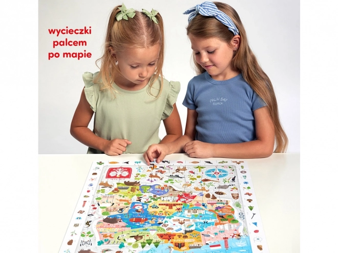 Puzzle Observaționale - Harta Poloniei 100 de Piese