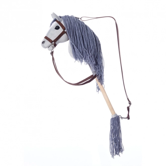 Cal pe băț HoppiHorse Hobby Horse A4 gri