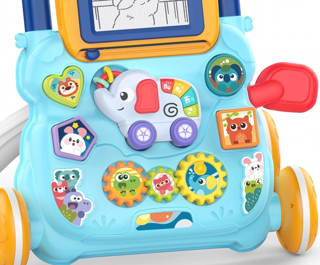 Choditor interactiv cu muzică și tablă de desen Woopie Baby
