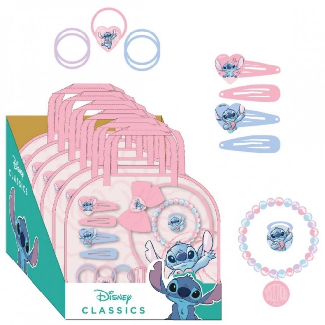 set accesorii păr cu Stitch 12 piese