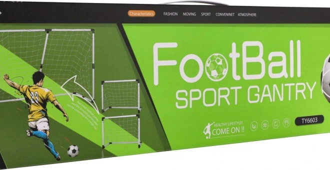 Poartă de fotbal 2în1 cu minge pentru copii