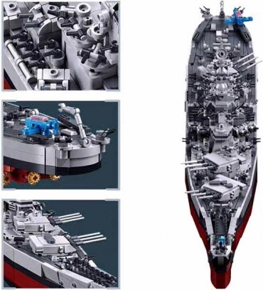 Set de construcție Sluban Navă de război USS Missouri 1:350