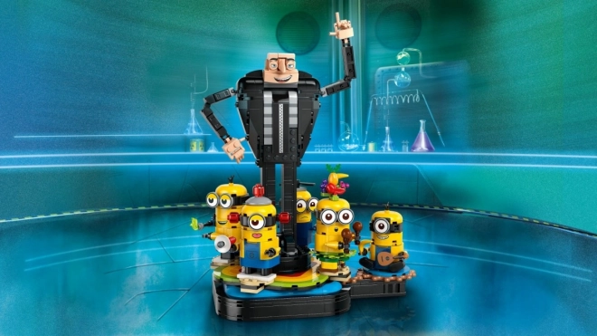 Gru și minionii din blocuri de construcție