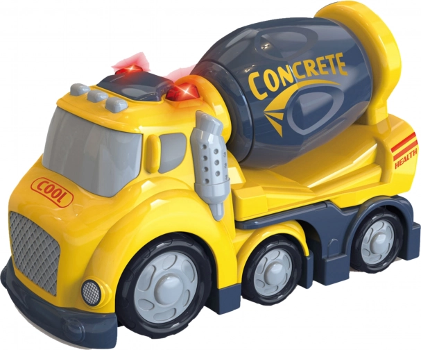 Camion betonieră City Truck cu efecte luminoase și sonore
