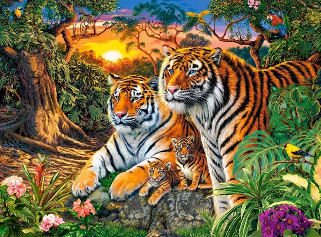 Puzzle cu 2000 de piese Tiger Family