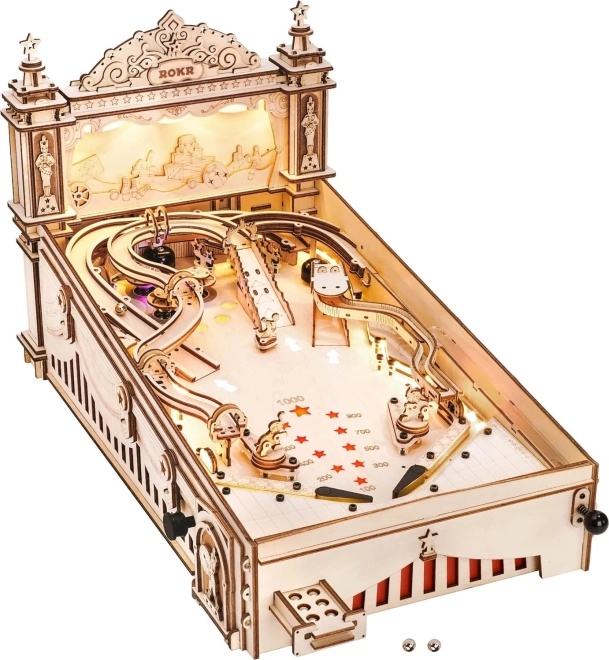 Puzzle 3D Din Lemn Automat Pinball