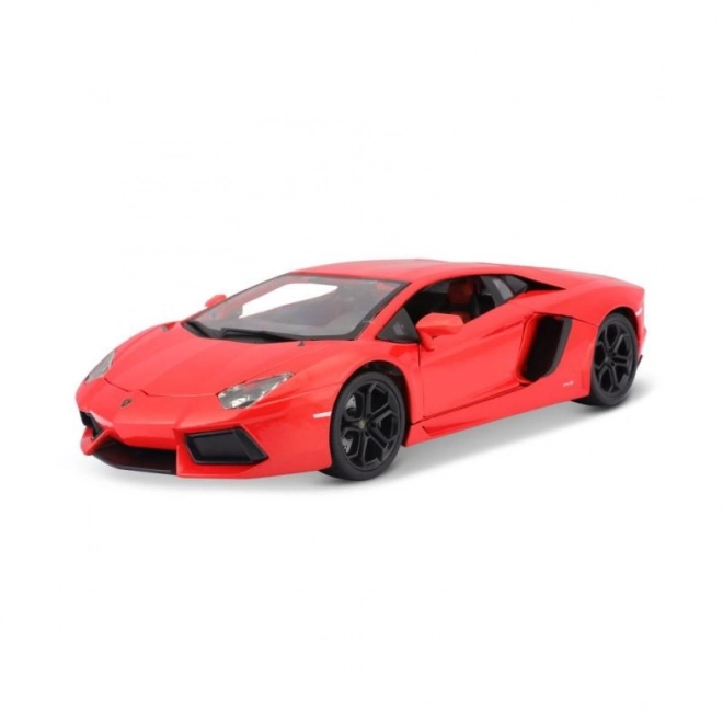 Mașinuță metalică Lamborghini Aventador LP700-4 portocaliu metalizat