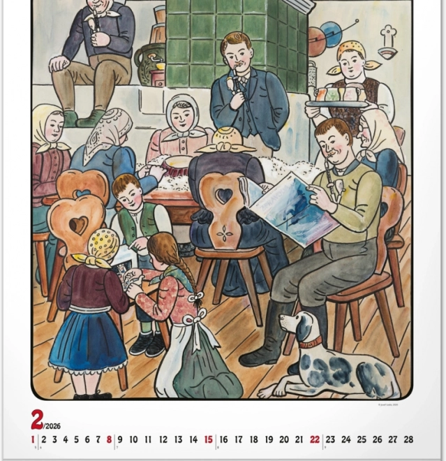 calendar de perete Josef Lada 2026
