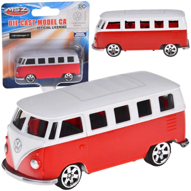 Mașinuță metalică licențiată Volkswagen T1 scară 1:56