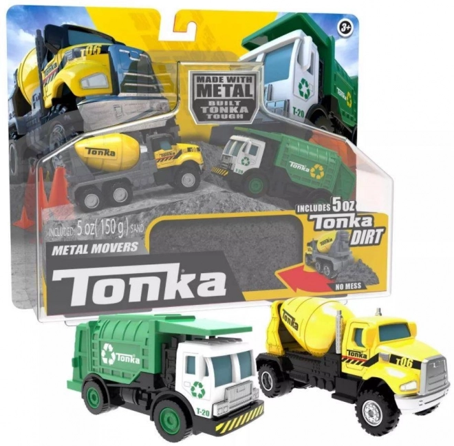 Set betoniere și camion de gunoi Metal Movers Tonka