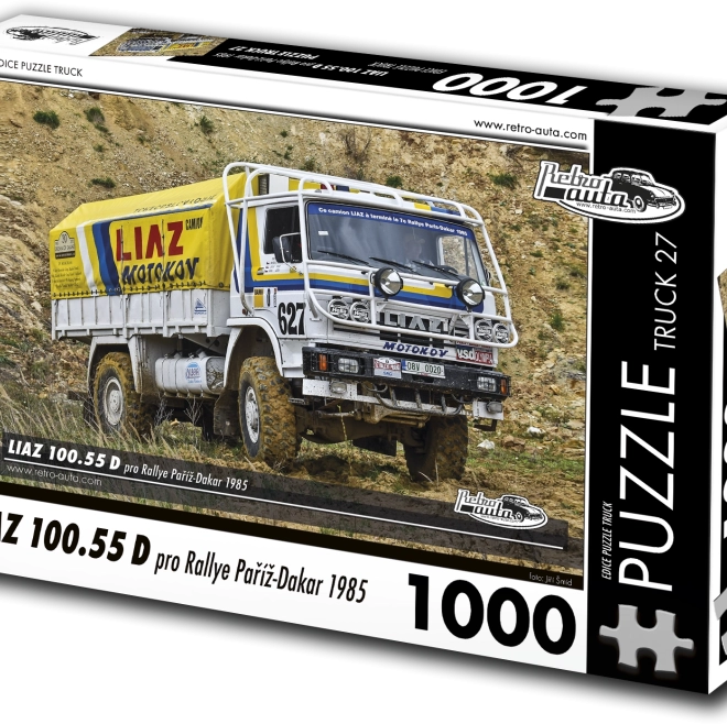 Puzzle camion Liaz 100.55 D retro-auta pentru Rallye Paris-Dakar