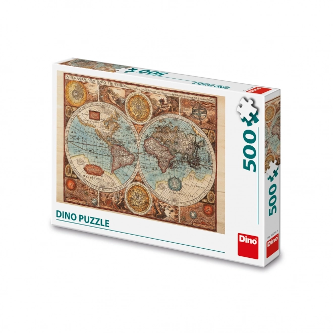 puzzle hartă a lumii din 1626, 500 piese