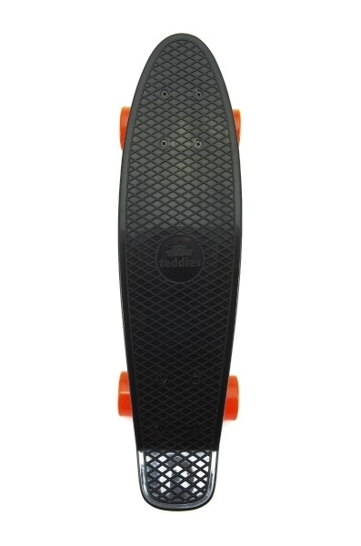 Skateboard Pennyboard 60cm – negru, roți portocalii