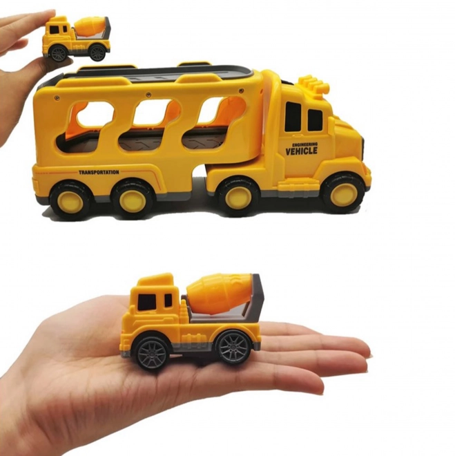 Set Woopie camion remorcă auto de jucărie