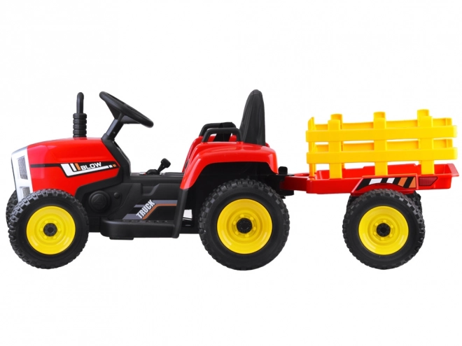 Tractor cu remorcă electric pentru copii Jokomisiada – Roșu