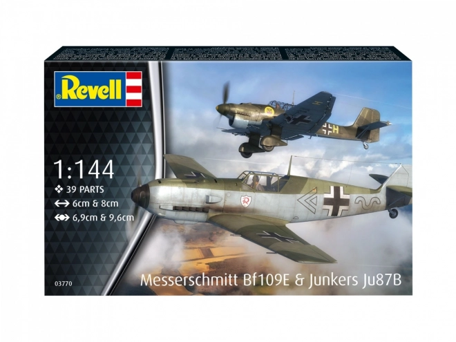 Modele de avioane ME BF109E și Junkers JU87B 1/144