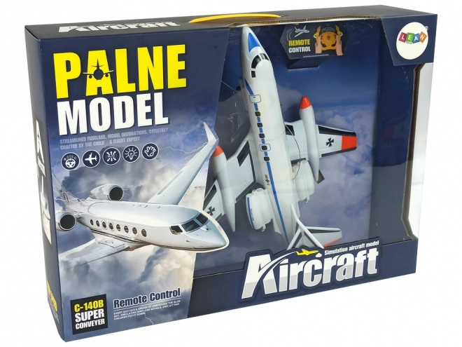 Avion de pasageri jucărie radiocomandat cu lumini