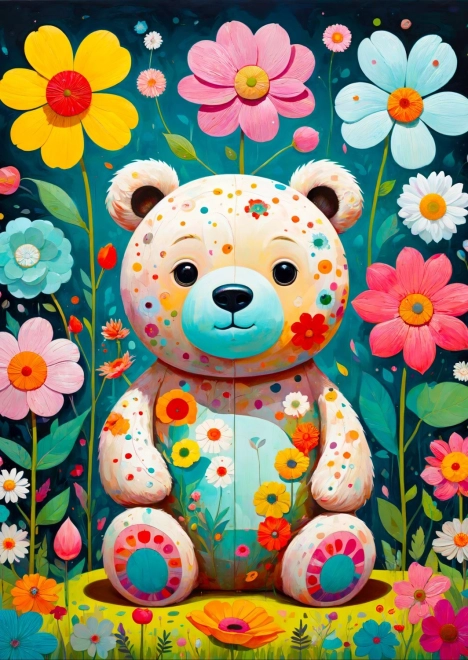 Puzzle flori ursuleț 1000 de piese