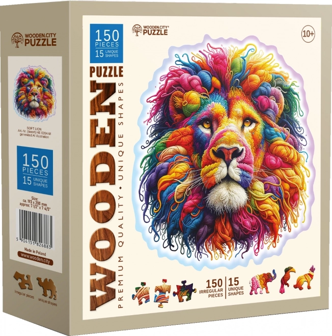 Puzzle din lemn cu lev WOODEN CITY