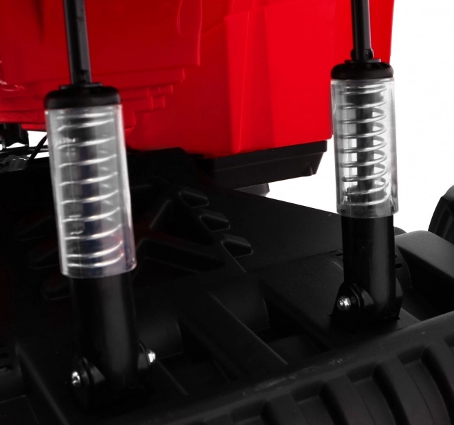ATV Quad XL la baterie pentru copii Roșu + tracțiune 4x4 + suport bagaje + start lent + EVA + LED audio