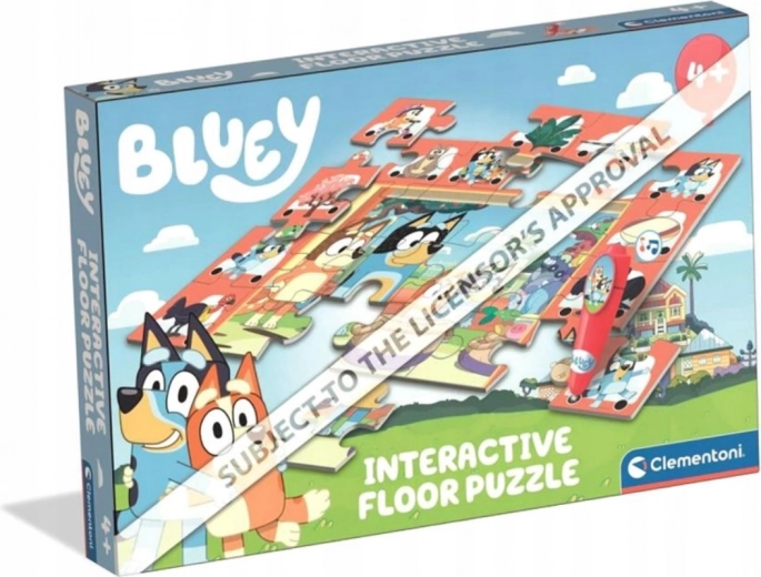 Puzzle de podea cu stilou interactiv Bluey, 24 piese