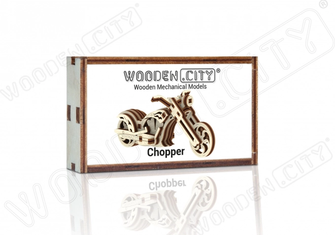 Puzzle 3D din lemn - motocicletă chopper