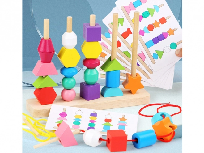 Joc educativ din lemn cu 25 de piese