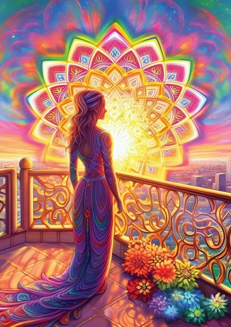 Puzzle Apus de soare divin 1000 piese