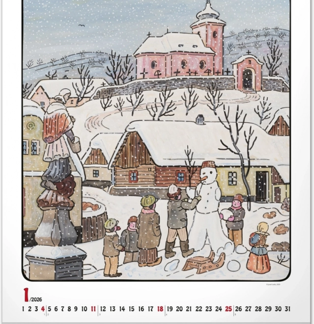 calendar de perete Josef Lada 2026