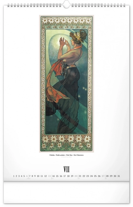 Calendar perete Alfons Mucha 2025