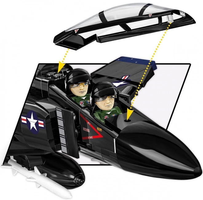 Model de construcție f-4s Phantom II din 608 piese