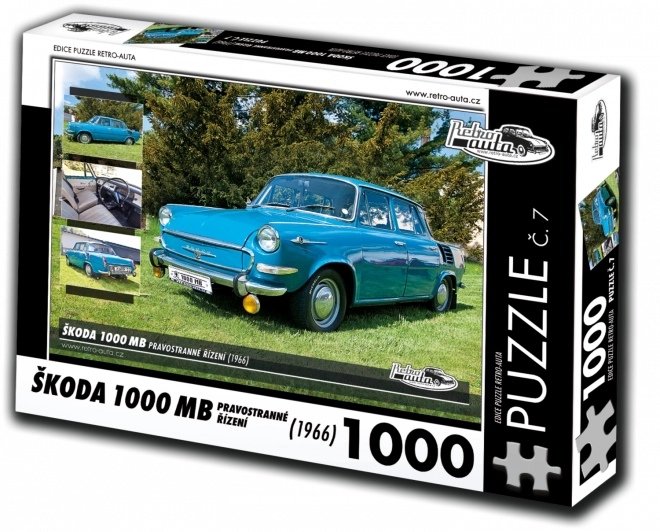 Puzzle Retro Auta Škoda 1000MB Conducere pe partea dreaptă
