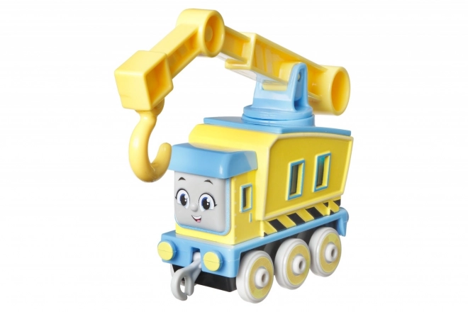 Locomotivă mare metalică cu macarale Carly de la Fisher-Price