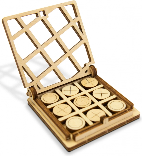 X și 0 de buzunar din lemn WOODEN CITY – puzzle 3D