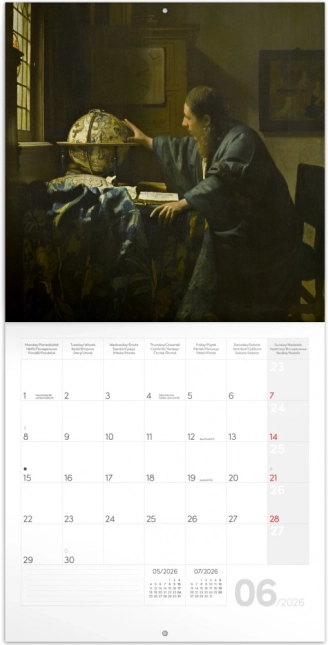 Calendar de notițe Johannes Vermeer 2026