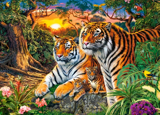 puzzle 180 piese tiger family