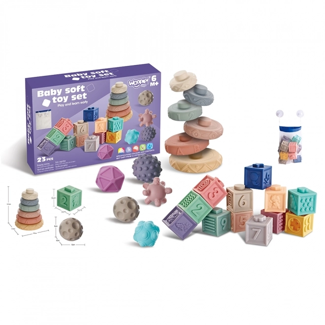 Klocki senzoriale interactive 23 piese Woopie