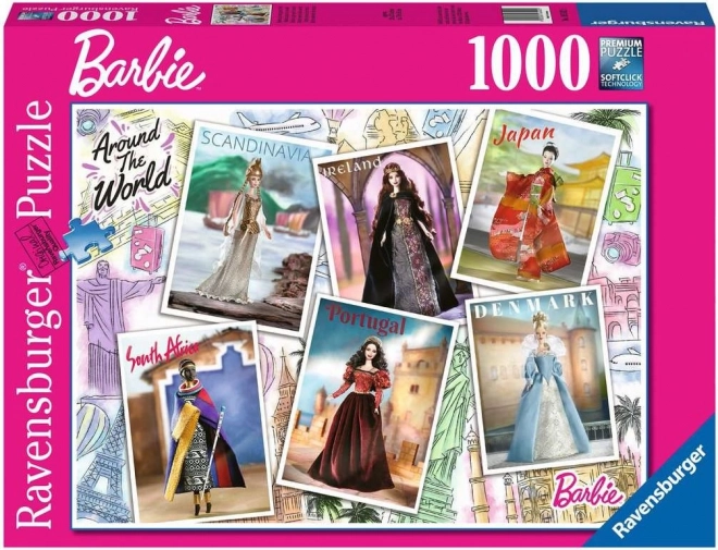 Puzzle Barbie călătorește în jurul lumii 1000 piese