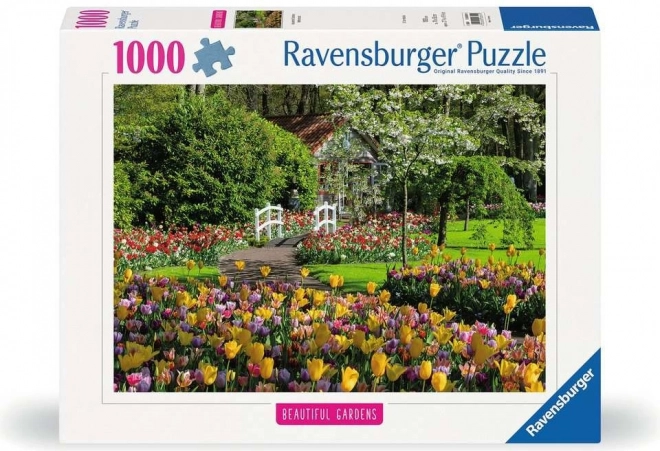 Puzzle Ravensburger Grădini Magice: Keukenhof, Olanda 1000 piese