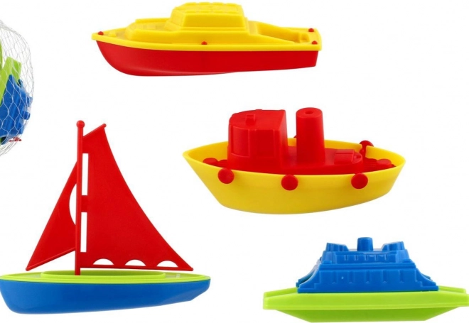 Set de bărcuțe colorate din plastic pentru baie