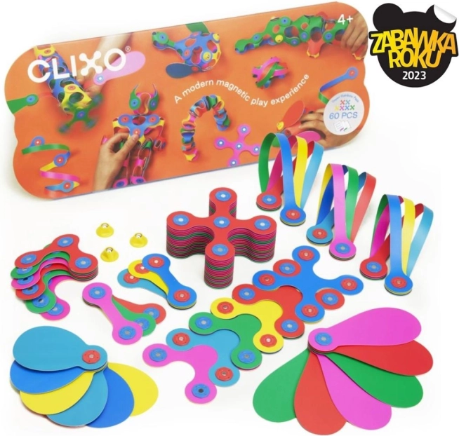Clixo Super Rainbow set de construcție magnetic 60 de piese
